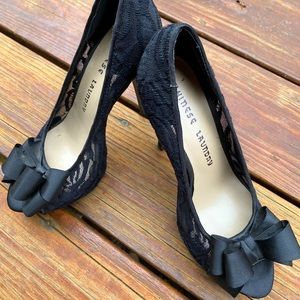 Chinese Laundry peep toe black heels. Size 7 1/2.